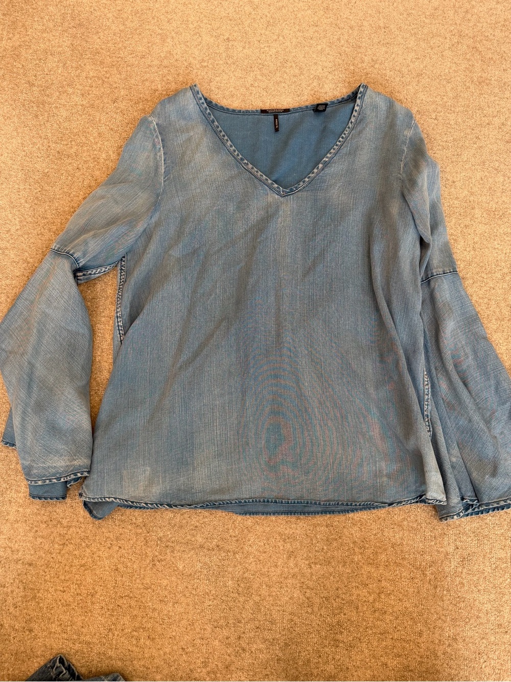 Scotch and Soda Denim top with bell sleeves